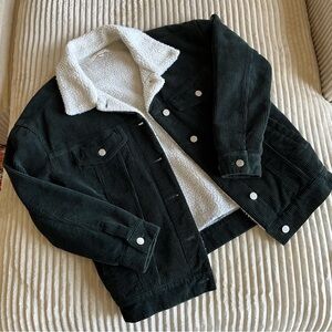 Pacsun Oversized Corduroy Sherpa Trucker Jacket